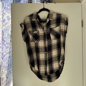 JACHS Girlfriend Monochrome Plaid Shirt
